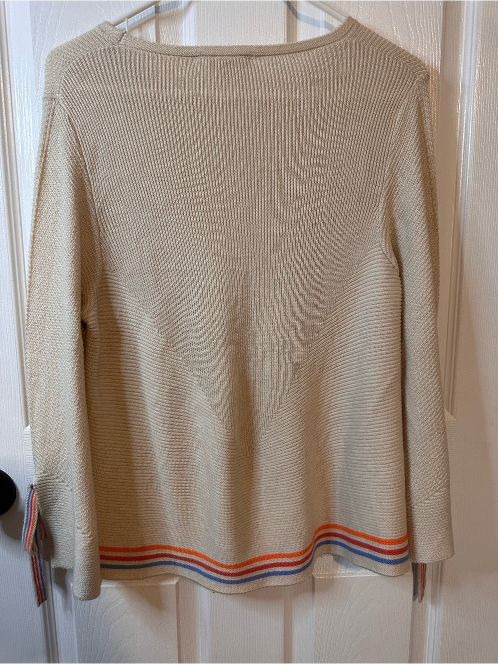 THML Anthropology Cream Ribbed Knit Crew Sweater - Picture 5 of 6